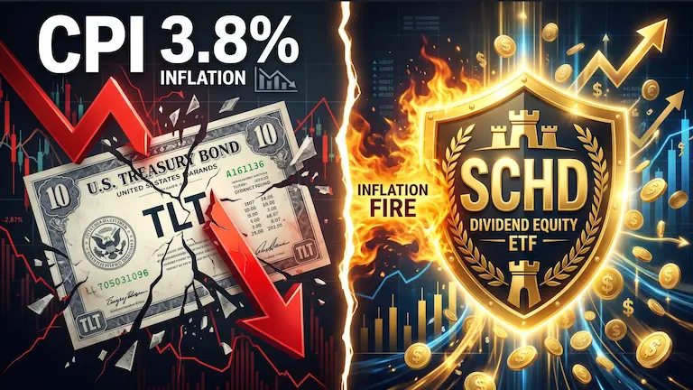미국 장기채 ETF 폭락과 SCHD 배당 ETF의 인플레이션 방어를 보여주는 2026년 5월 CPI 충격 대비 투자 전략